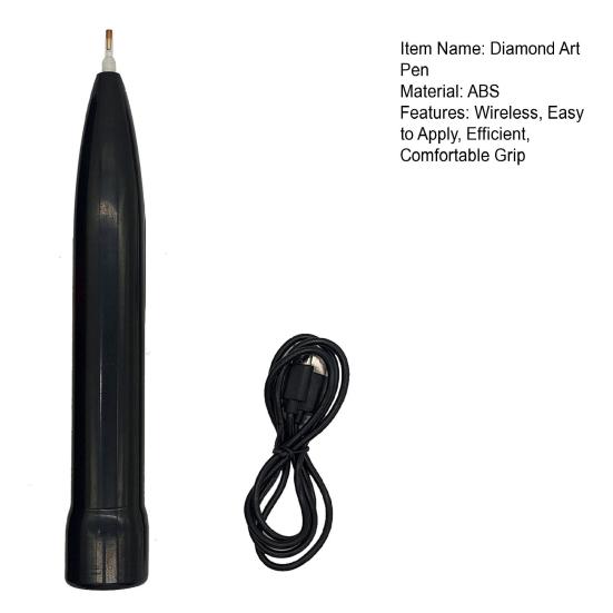 Electric Diamond Art Pen Vacuum Rhinestone Placement Pen Wireless Wax-Free Diamond Art Tool for DIY Projects Crafting Precision