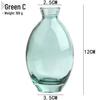 Lux Mini Colored Glass Vase Set for Hydroponic Flowers - Transparent Decorative Ornaments for Living Room