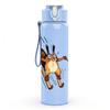 1PC Swinging Monkey Cartoon 750ml Color Plastic Sports Water Bottle Leakproof Flip Straw Lid Suitable for Sports Office Home Use