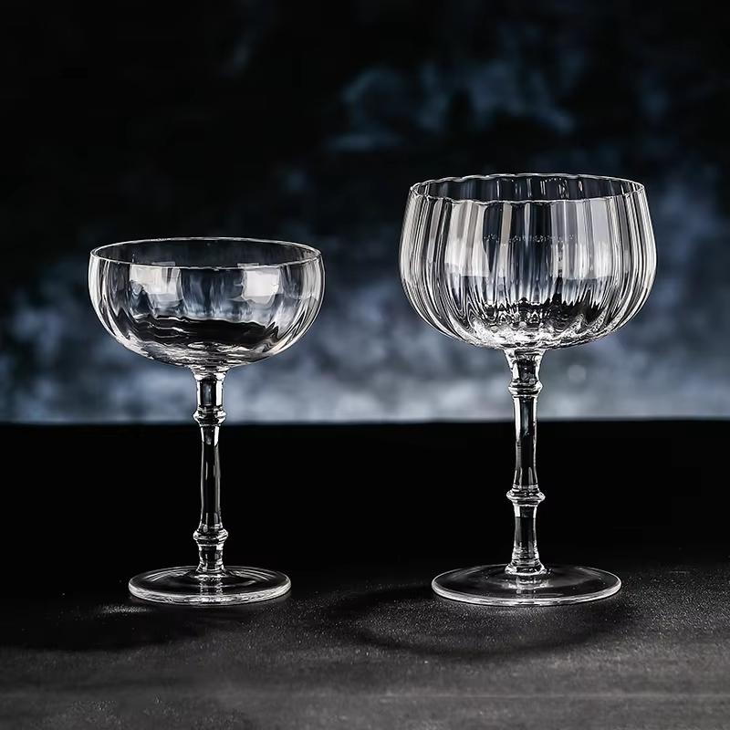 Cocktail Glass with Long Stem Champagne Martini Wine Glasses