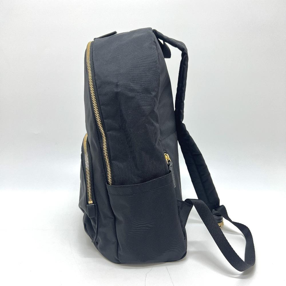 Agnes B. FT03A-07 Logo Bag Backpack GoldHardware Backpack Nylon Black