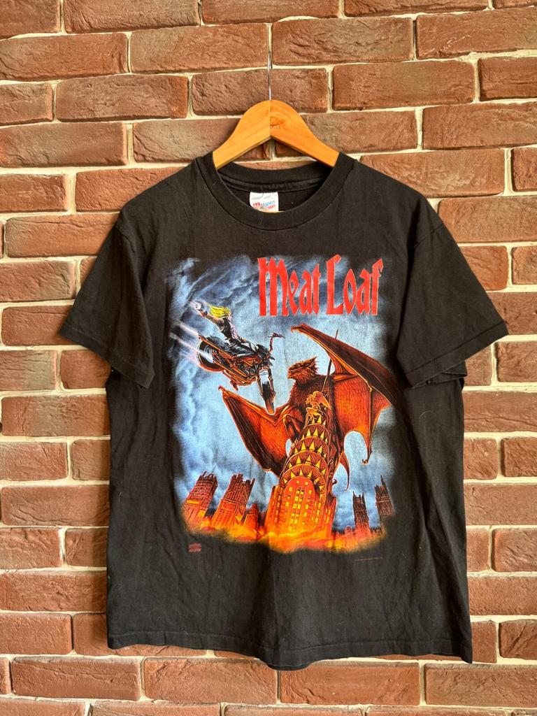 90s Vintage 1993 Meat Loaf Louder Graphic Rock Band L Black Unisex T-Shirt