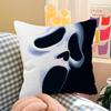 S-Scream Horror Movie Pillow Covers Cartoon Sofa Decorative Home Double-Sided Printing Short Plush Cute Cushion Cover