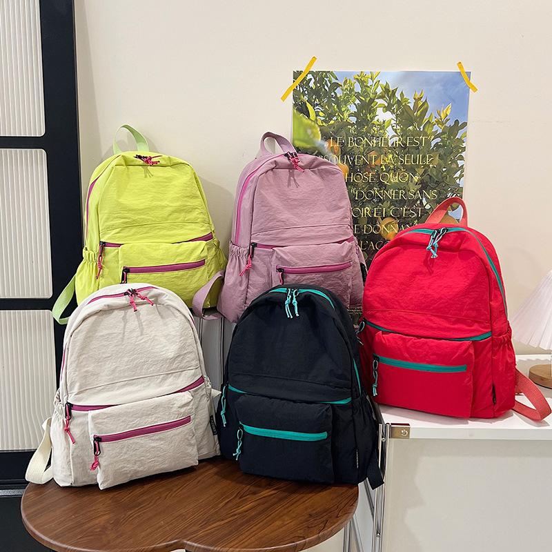 Schoolbag Japanese leisure large capacity trendy simple schoolbag women's new trendy fashion student light travel backpack