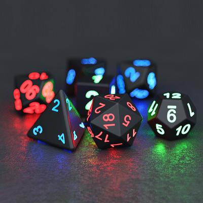 RPG Polyhedral Dice Set Luminous DND Dice Gifts Multiple Sides Entertainment Toys for Board Game Party
