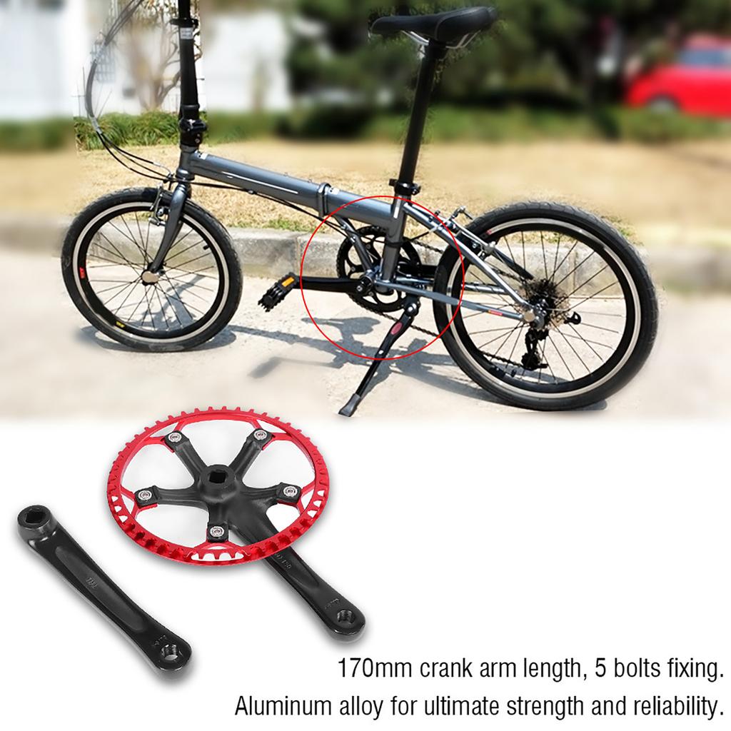 Meijun 2color Bike Crankset 170mm Bicycle Chainwheel Chain Ring Set 45T 47T