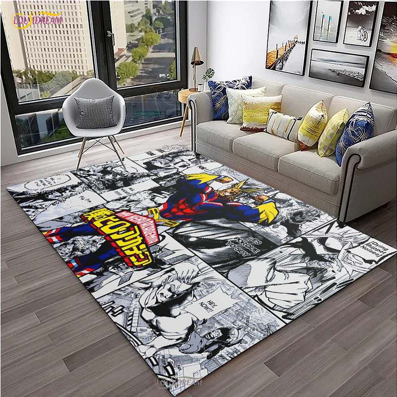 Cartoon Anime Carpet for Living Room Bedroom Rug My Hero Kitchen Kids Door Unslip Floor Mats Birthday gift photography props Rug