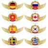Car Personalized Modification National Flag Metal Stickers Metal Wing Millet Stickers Metal Body Stickers