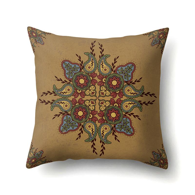 Nordic Bohemian Ethnic Style Polyester Pillow Case Car Decoration Home Printed Bedside Pillow Case