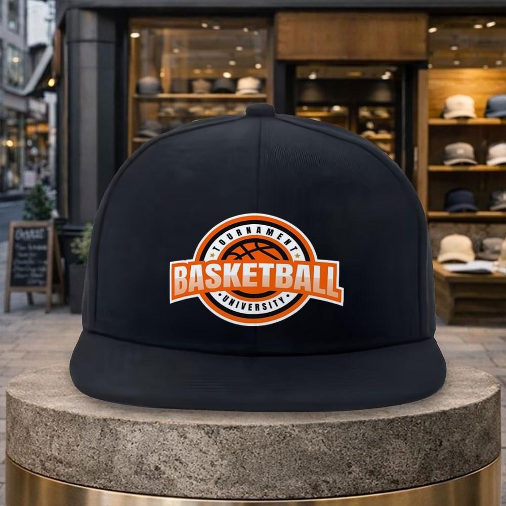 Basketball University TournaUnisext Graphic Flat Brim Baseball Cap Adjustable Unisex Street Style Hat