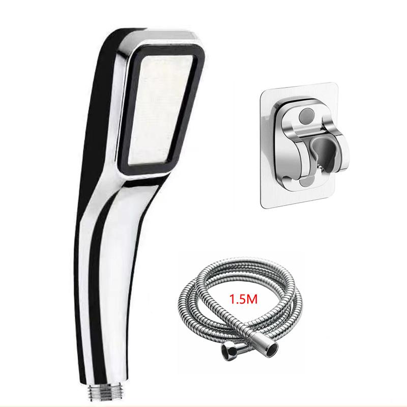 Silver Shower Head High Pressure Water Output Universal Adaptation Pressurized Hand Shower Nozzle Water Bathroom Accessories