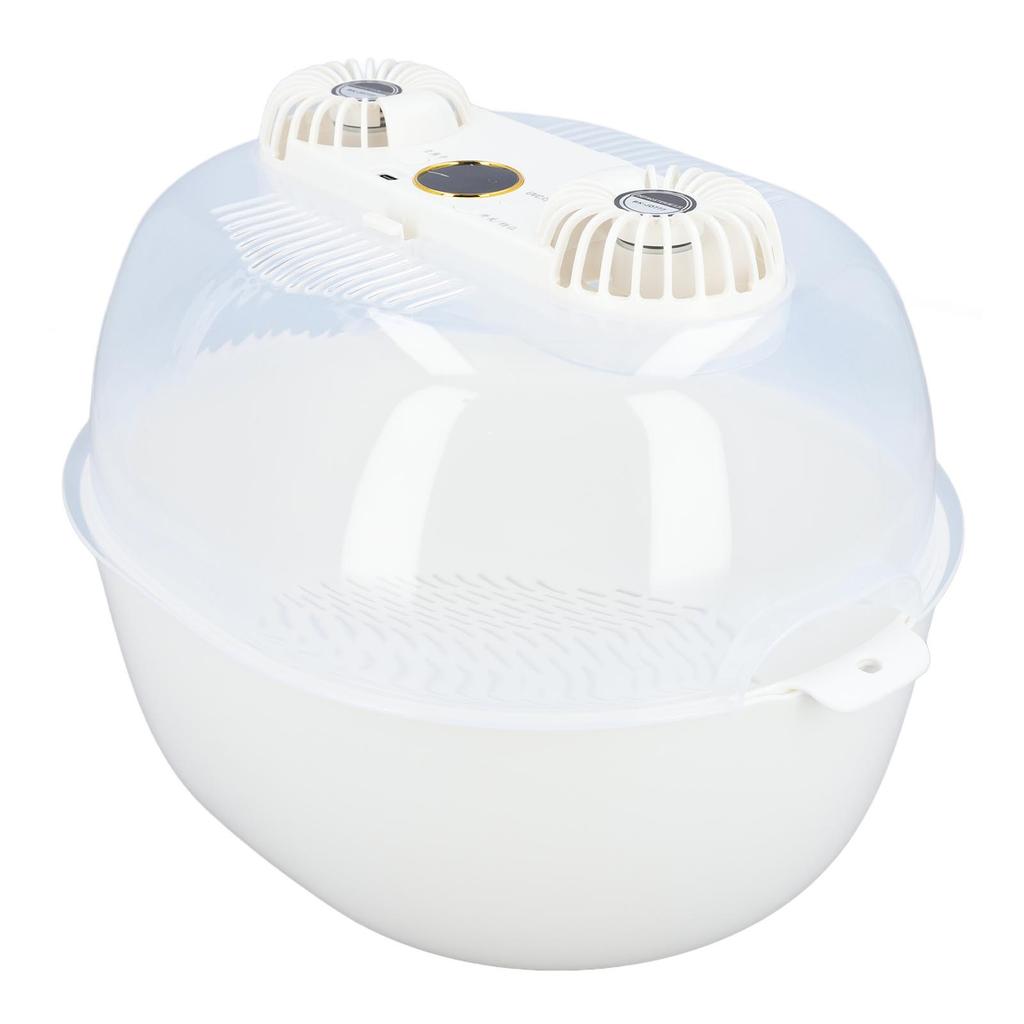 Haushalts-Auftaubox mit Doppelventilator, Doppelschicht-Abtropfgestell, 1800 mAh, Timer, abnehmbar, USB-Aufladung, UV