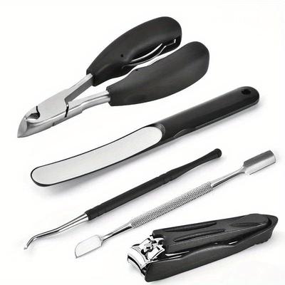 5Pcs/Set Professional Pedicure Kit Tools Manicure Nail Clippers Stainless Steel Scissors Professional Hand Grooming Kit Tool
