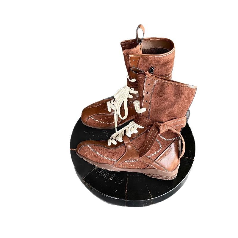 Trendy boxing boots Martin boots autumn new mid-tube western boots boots