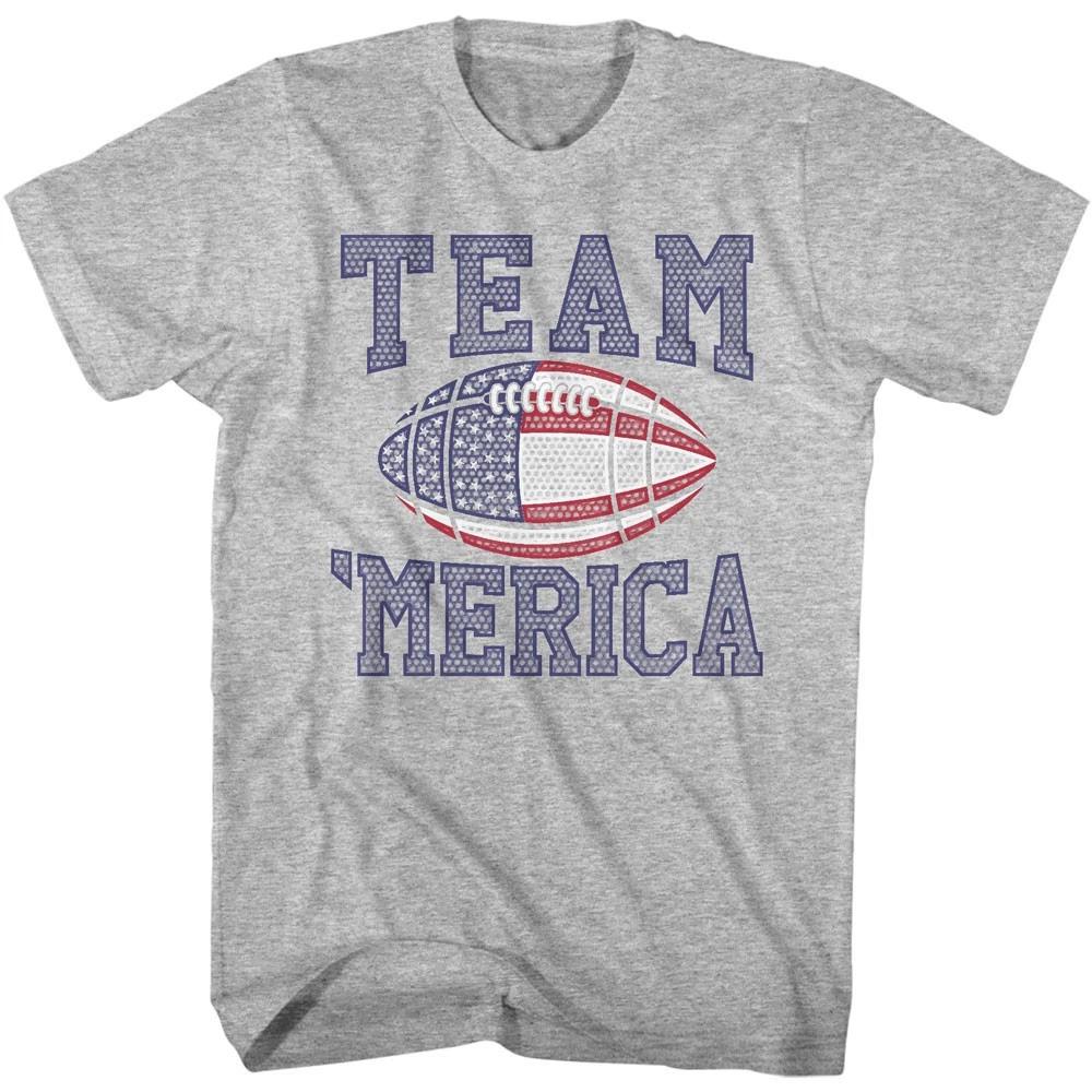 USA Patriotic Stars & Stripes Football Team Merica Men s T shirt 2XL