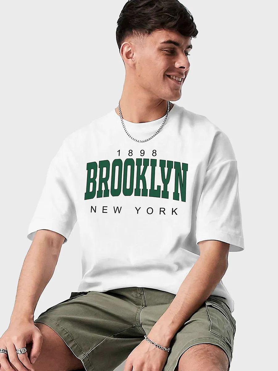 Brooklyn print oversized T‑shirt 2XL