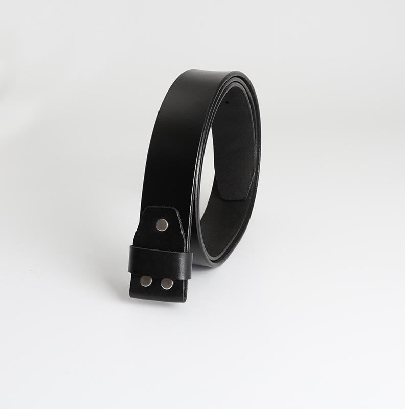 

Мужской гладкий ремень для брюк из коровьей кожи без пряжки, двухслойный, 3,8 см 120cm
