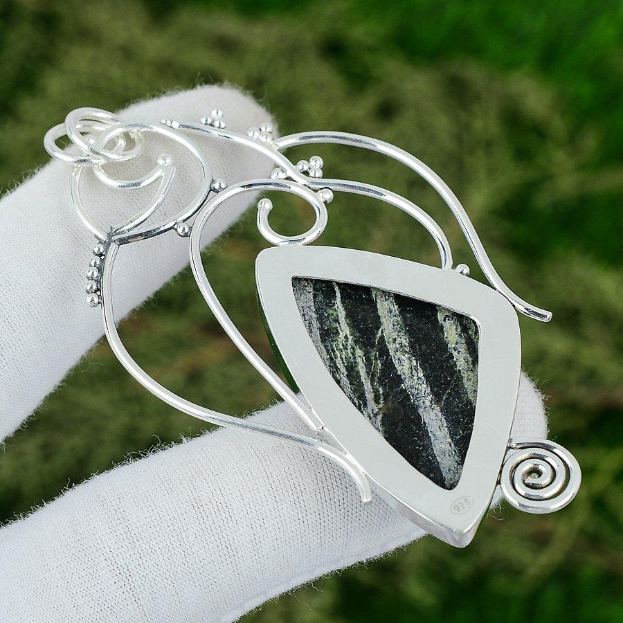 Sterling Silver Heart Chakra Green Swiss Opal Stone Sister Bezel Pendant Jewelry