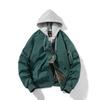 Autumn Winter Men's Jacket Solid Pilot Jacket Women Vintage Hooded Baseball Coat Casual Windbreak Parkas