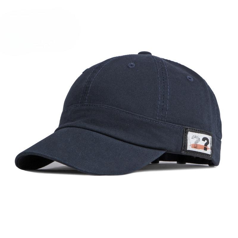 Korean Fashion Short Brim Baseball Cap for Men Women Unisex Casual Outdoor Sun Protection Peaked Cap Vintage Patch Dad Hat