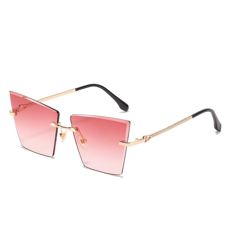 JYL TS Sunglasses Frameless Cat Eye Square Women/S085