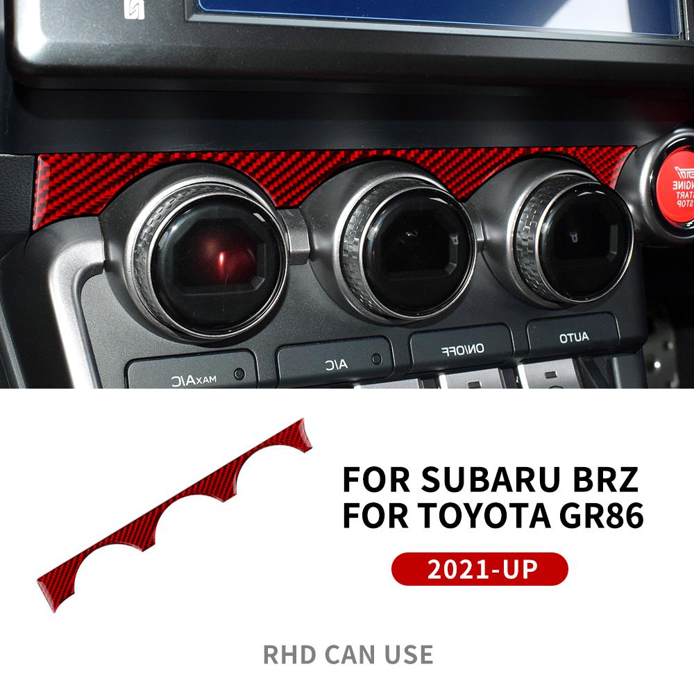Real Soft Carbon Fiber Sticker For Subaru ZD8 BRZ Toyota ZN8 GR86 2021 2022 2023 2024 2025 2026 AC Interior Trim Panel RHD LHD