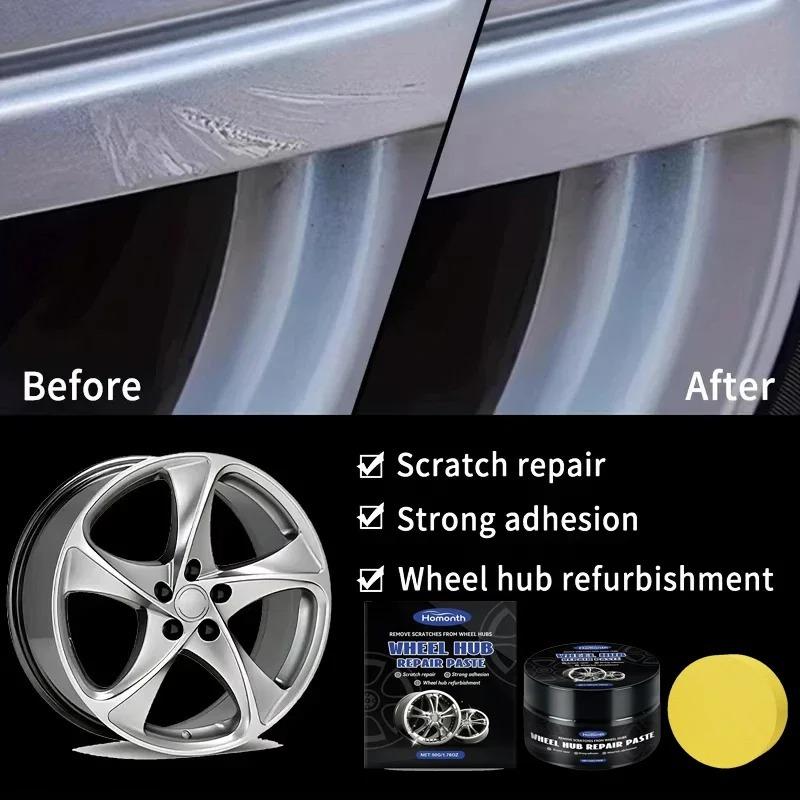 Wheel Hub Repair Paste, Remove Scratches From Car Rims, Restore Shine & Refurbish Wheels