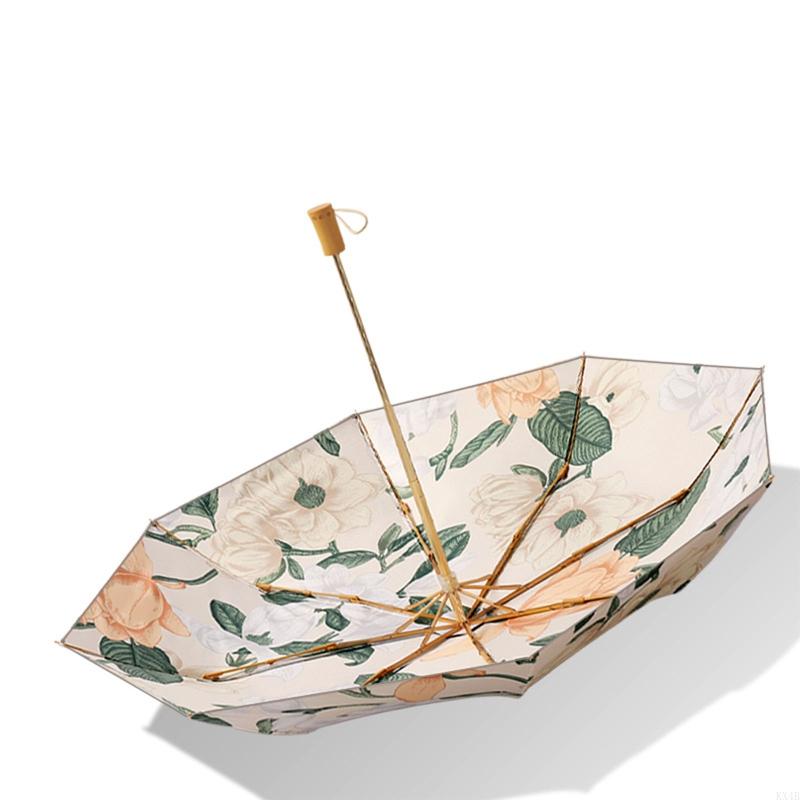 KX4B Portable UV for Sun Umbrella Compact Folding Travel Umbrella for Windproof,Rainp