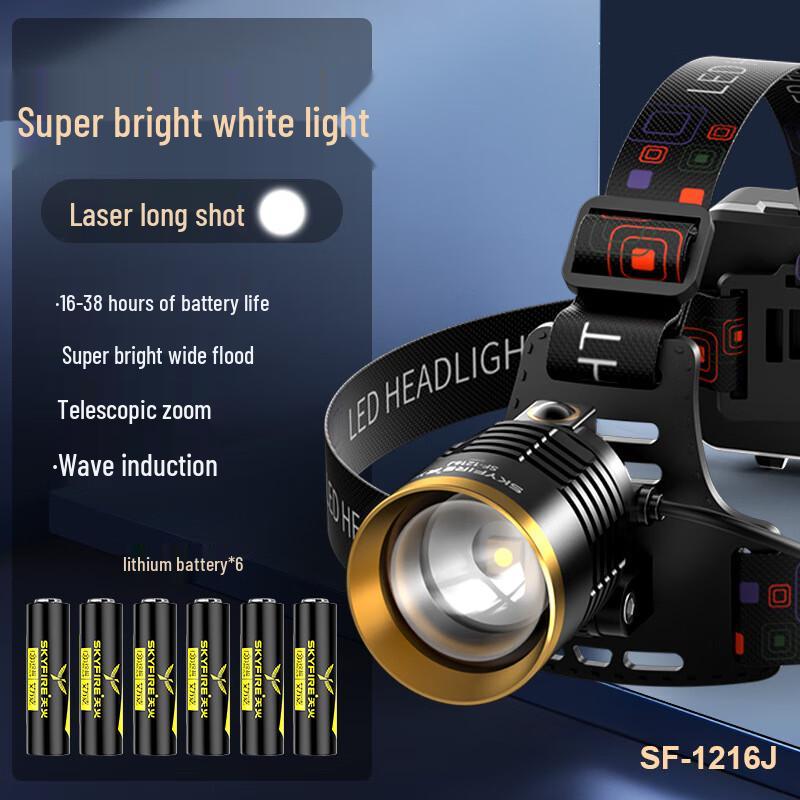 SkyFire Dual-Light Rechargeable LED Headlamp