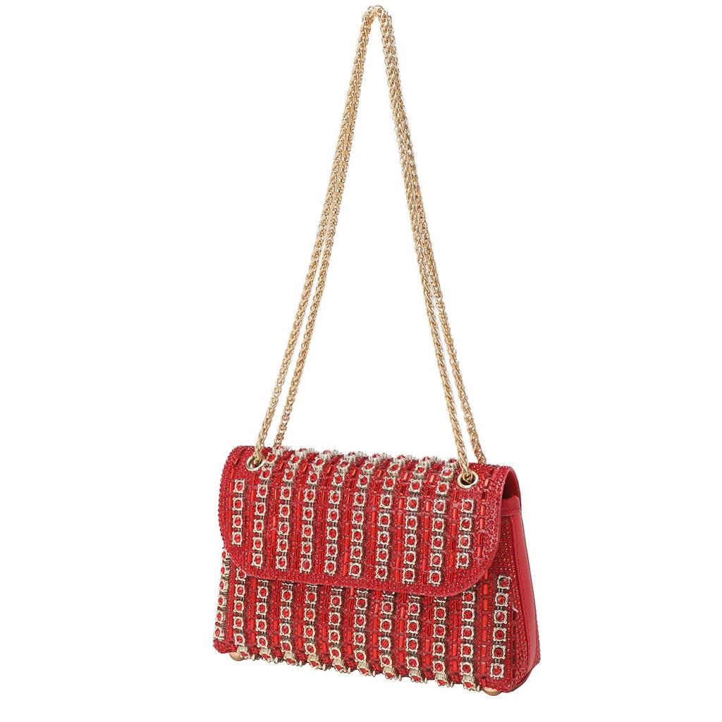 2024 Luxusní Lesklá Diamantová Večerní Kabelka na Zápěstí a Rameno