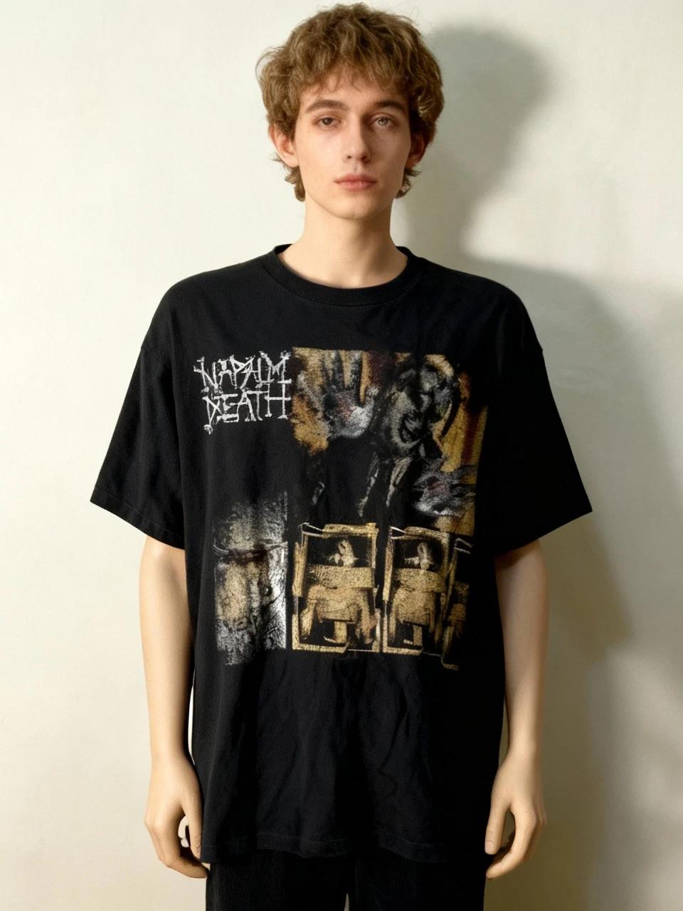 Новый с бирками 2003 Napalm Death Футболка с тура Enemy Of The Music Business L