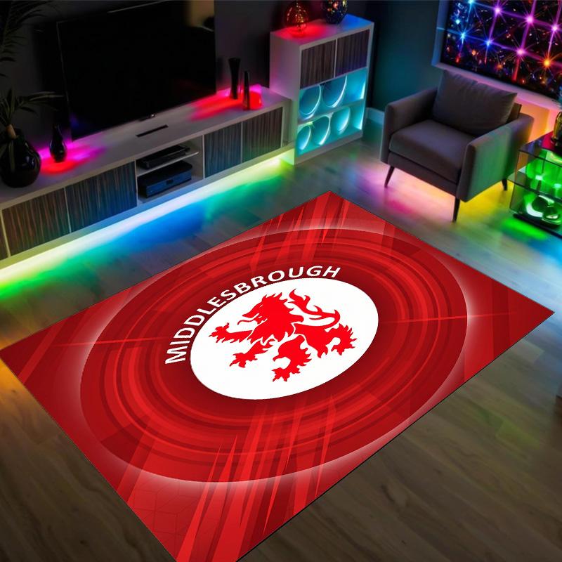 Middlesbrough Design Crystal Velvet Carpet Cozy Non?Slip Printed Rug For Bedroom Living Room Entrance