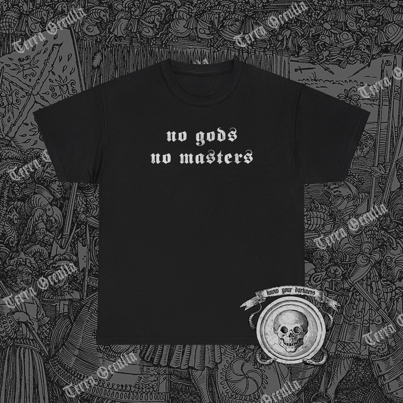 No Gods No Masters Shirt, Anarchy, Leftist, Nonconformity L