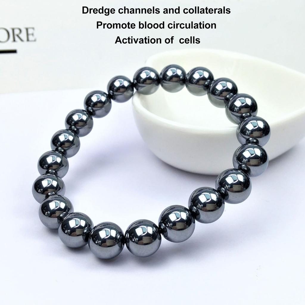 Terahertz Bracelet   Round Beads Unisex Terahertz Healing Stretch Bracelet
