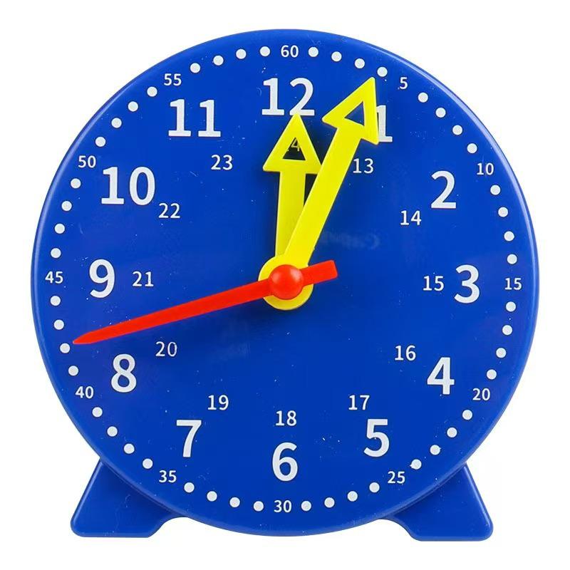 Primary School Learning Clock Aid: Linked Three-Hand 10 Cm Model with Stamp