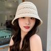 Knitted Sun Hat Foldable Hollow Beach Cap Casual Fisherman Hat