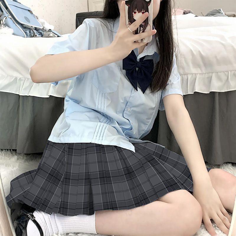 Authentic Japanese Plaid Pleated Skirt - Black Warrior Academy Style