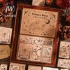 JIANWU 6 Pcs/set Rose Prince Series Vintage Wooden Rubber Stamp Set Creative DIY Journal Printing Decor Material  Stationery