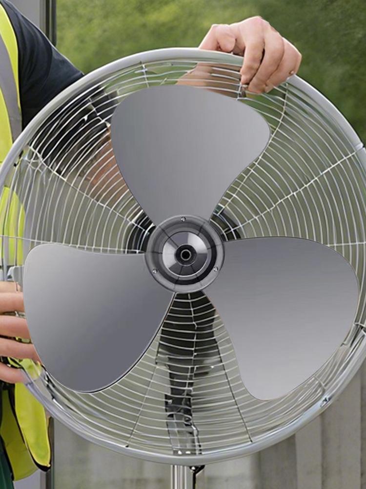 16inch 3 Leaves Plastic Fan Blade For Standing Pedestal Floor Wall / Table Cooling Fan Transparent Grey Fan Blade
