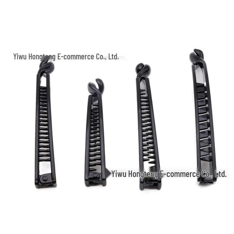 Korean Style Black Banana Hair Clip, 10/11cm, Large/Small for Ponytails