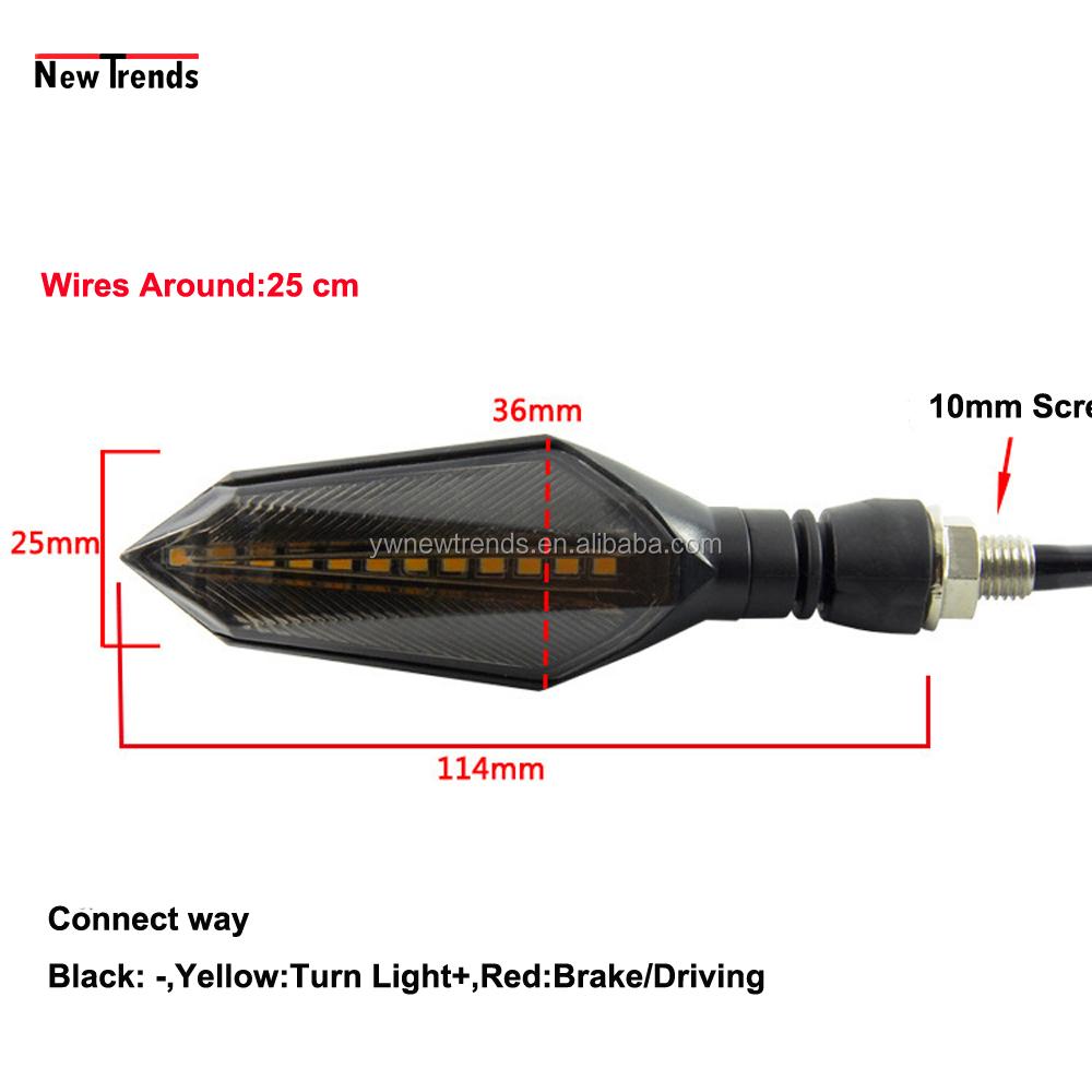 12V Electric Motorcycle Turn Signals Light With LED Lamp