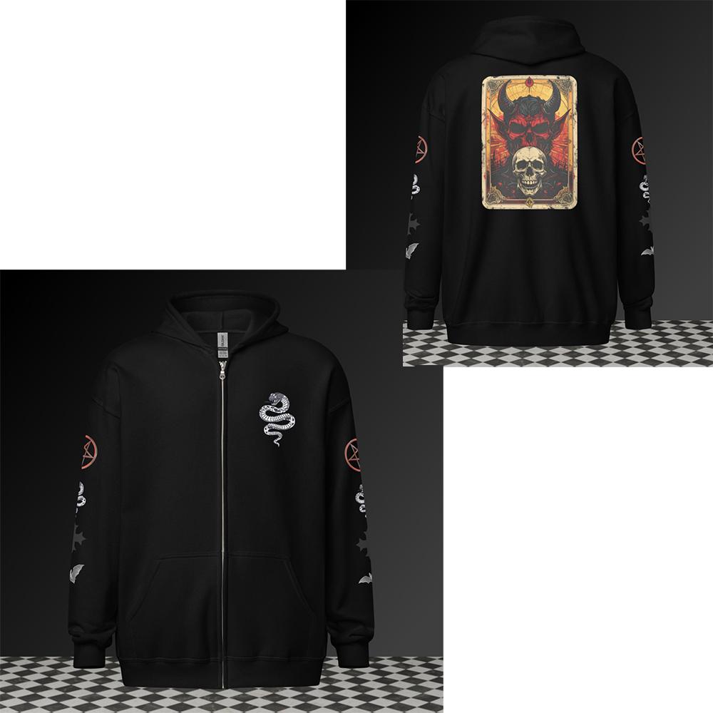 

Zipper Hooded Sweatshirt, Trendy Casual Loose Adult Unisex Zipper Hooded Jacket, Suitable for Both Men and Women S
