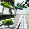 30/36/42FT Telescopic Extension Water Fed Pole Brush Kit for Window/Photovoltaic Solar Panel Cleaning Washing Tool