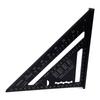 Aluminum Alloy Triangle Rulers 90 Degrees 45 Degrees Set Square 7in Black Metric Square Ruler