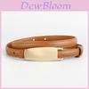 Genuine Leather Women Belt With Snap Button For Casual And Office Wear