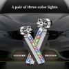 2 pezzi Auto ad Energia Eolica Luce Diurna a LED Illuminazione Ausiliaria Lampada a Ventola Rotante Fari Diurni per Automobili Decorativi