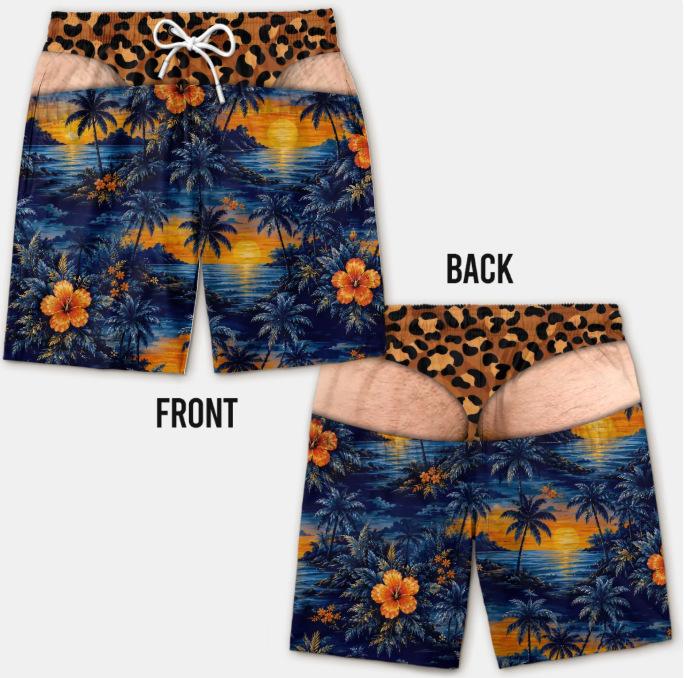 Men's beach shorts - Cool and quick-drying loose wide-leg surfing and boating sport shorts for men, casual five-pocket pants