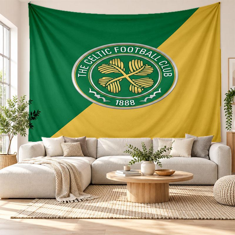 Celtic FC Wall Tapestry, Soft Fabric Wall Hanging, Decorative Backdrop For Bedroom Home Wall Art
