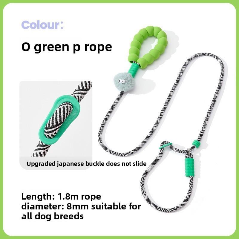 Pet Dog Traction Rope With Leather And Nylon Material For Small Medium Dogs Indoor And Outdoor Use