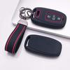 Silicone Car Key Case Cover with Wrist Keychain for A6 A7 A8 E Tron Q5 Q7 Q8 C8 D5 Protective Car Remote Key Holder